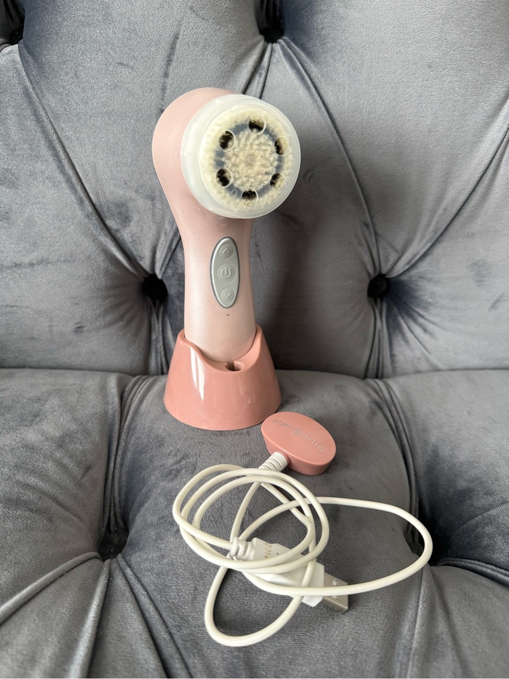 Clarisonic Pink Facial Cleansing Brush with Charging Stand
